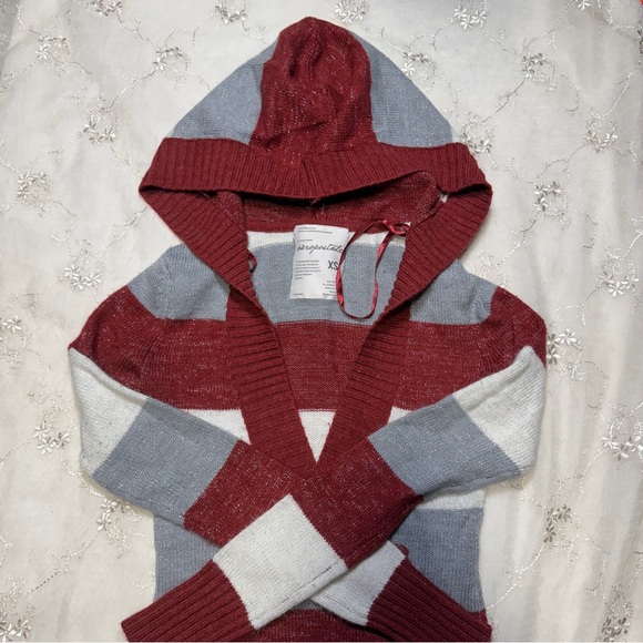 vintage Y2K Aeropostale glitter stripe hoodie — size XS - Picture 4 of 5